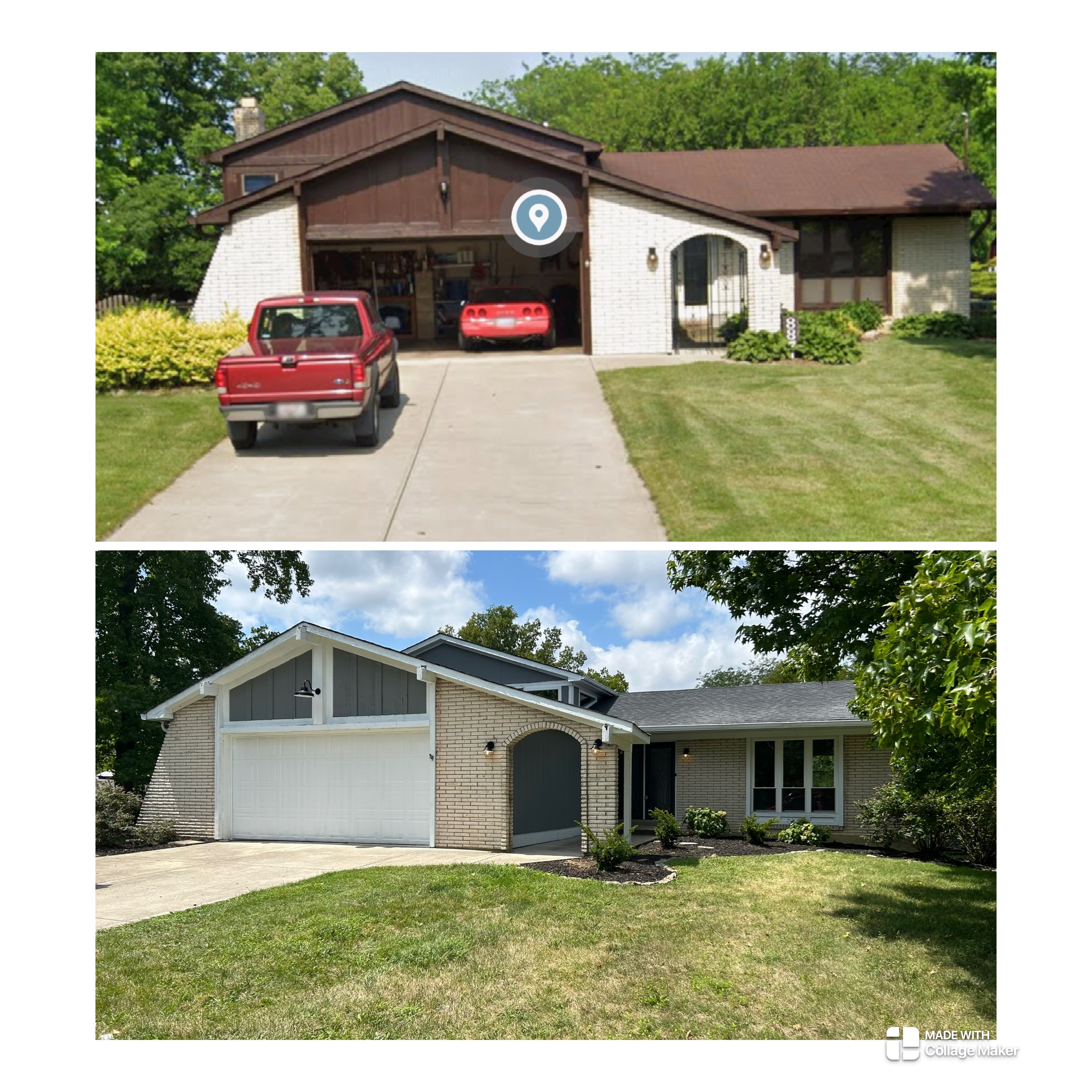 Exterior remodel — before & after